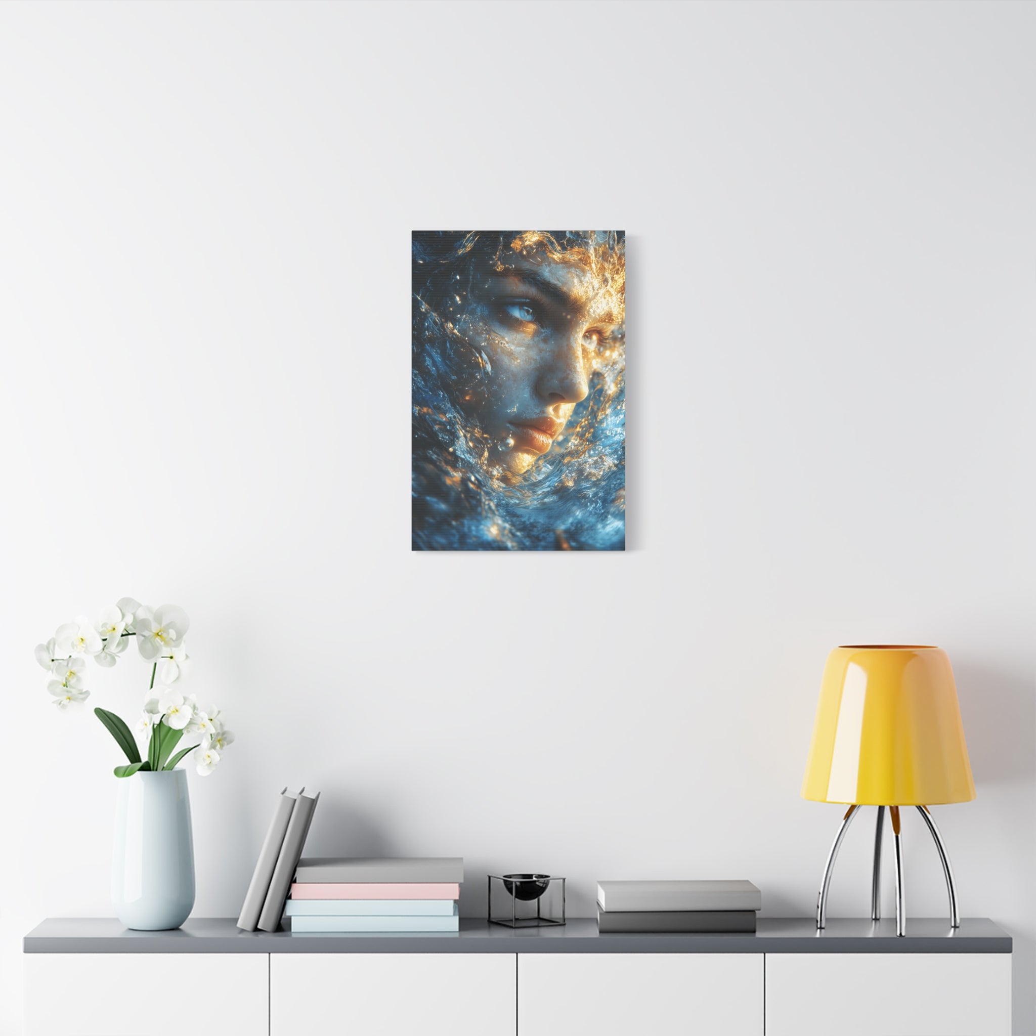Artistic Canvas Print - Abstract Water Woman | Ocean-Themed Decor, Gallery Wall Art, Unique Home Decoration, Aquatic Aesthetic, Gift