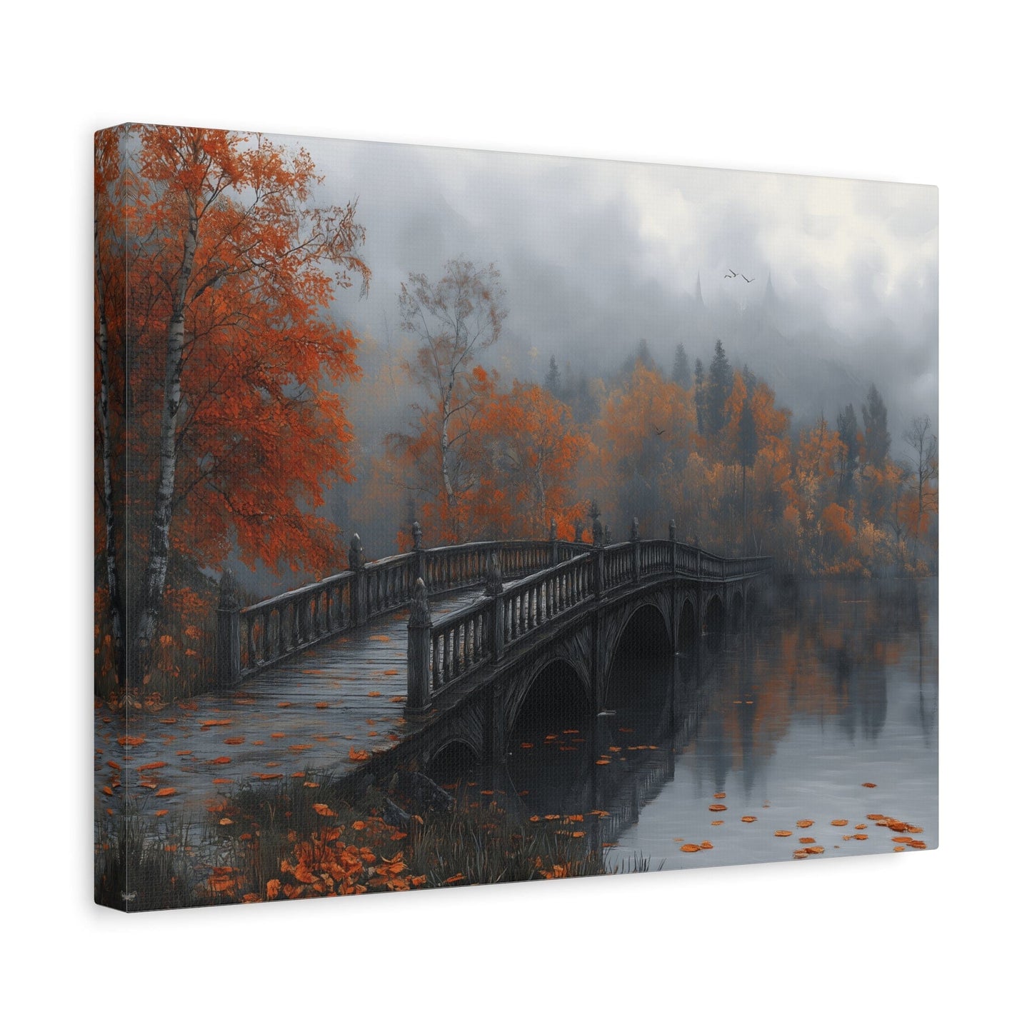 Autumn Landscape Canvas Print, Cozy Home Decor, Fall Artwork for Living Room, Gift for Nature Lovers, Fall Themed Wall Art