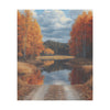 Autumn Décor, Canvas Art, AI Autumn Landscape, Nature Artwork Gift, Modern Wall Hanging, Unique Wall Art