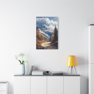 Stretched Canvas Wall Art, Scenic Mountain Landscape, Home Décor, Nature Wall Hanging, Autumn Vibes