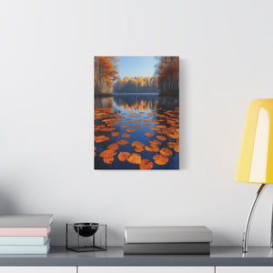 Autumn Reflections Canvas Print, Fall Decor, Nature Wall Art, Home Interior, Seasonal Artwork, Perfect Gift for All Occasions