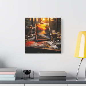 Sunset Landscape Canvas Art, Nature Decor, Home Wall Art, Gift for Art Lovers, Gallery Wrap, Modern Artwork