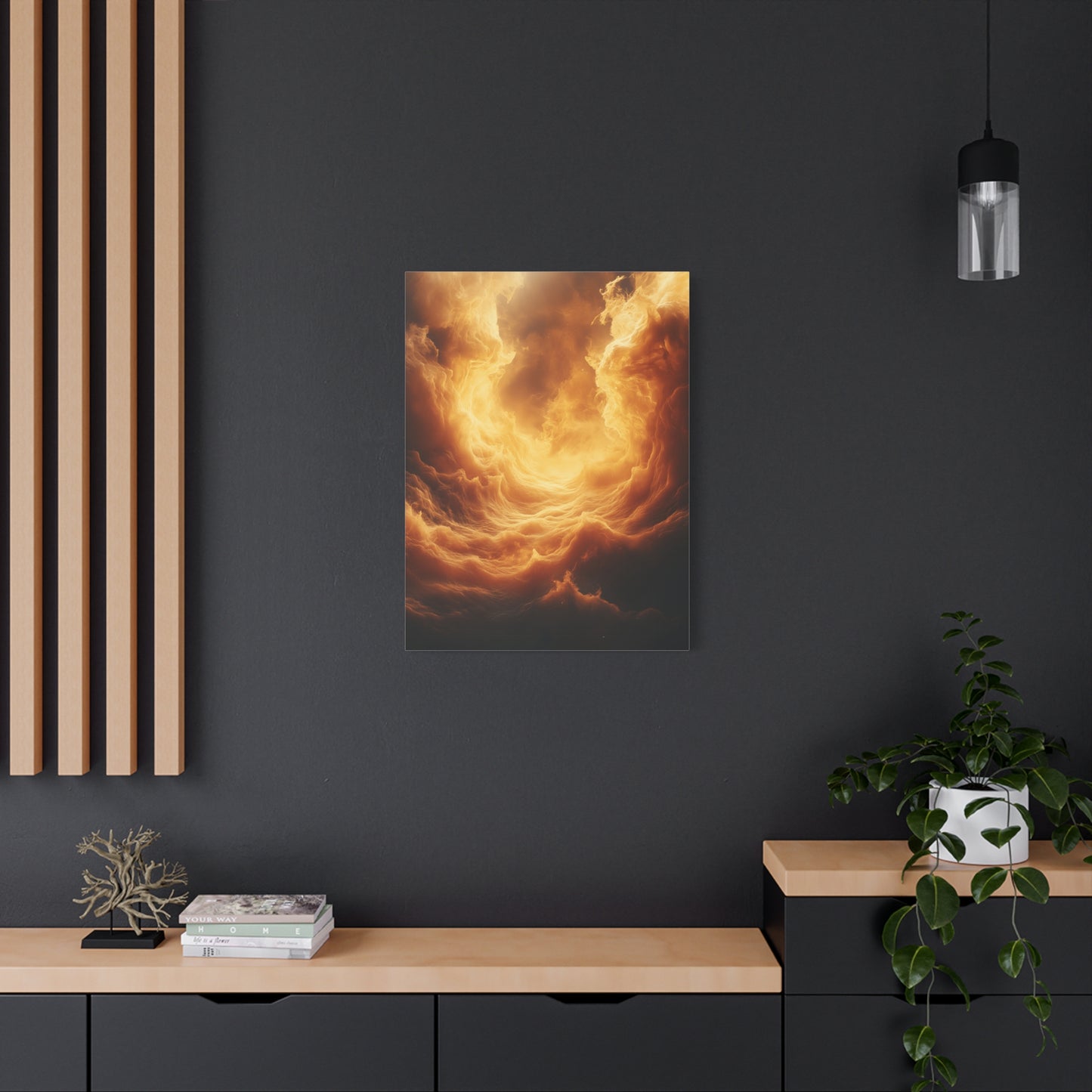 Stretched Canvas Print, Dreamy Cloud Artwork, Atmospheric Wall Decor, Abstract Art for Home, Modern Living Space Decoration