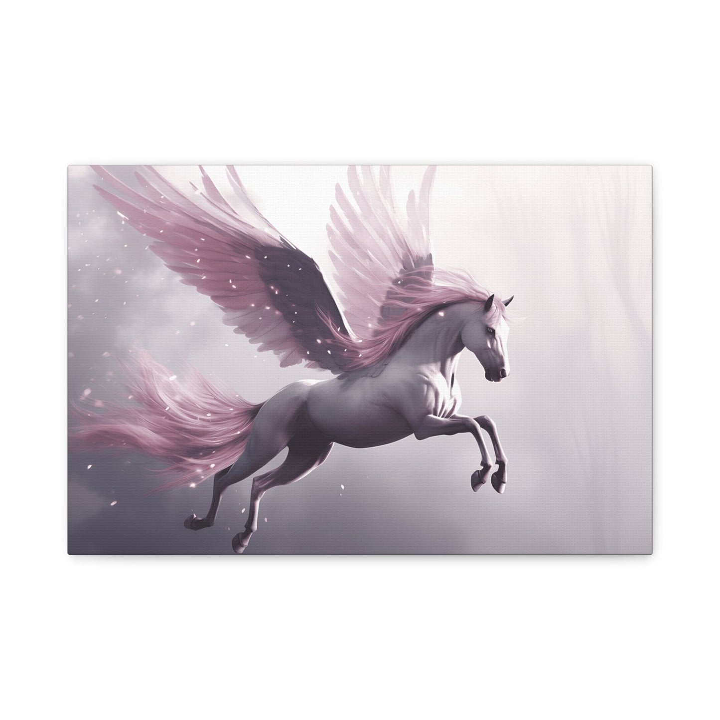 Fantasy Winged Horse Canvas Wall Art, Magical Home Décor, Gift for Horse Lovers, Fairy Tale Art, Dreamy Artwork