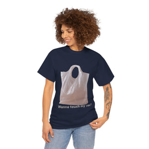 Funny Graphic Tee - Wanna Touch My Sac? Unisex Heavy Cotton Shirt, Gift for Friends, Casual Wear, Humor T-Shirt, Birthday Gift