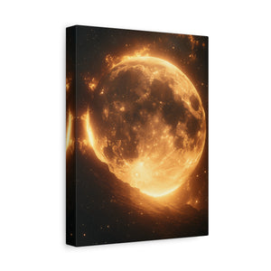 Stretched Canvas Wall Art - Radiant Moon Design