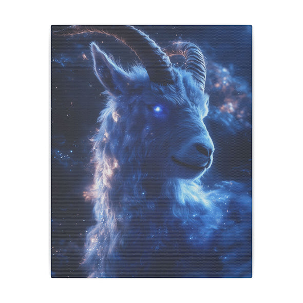 Canvas Art, Capricorn Astrological Sign, Stretched Canvas Print, AI Art, Matte Finish, Home Décor Wall Art