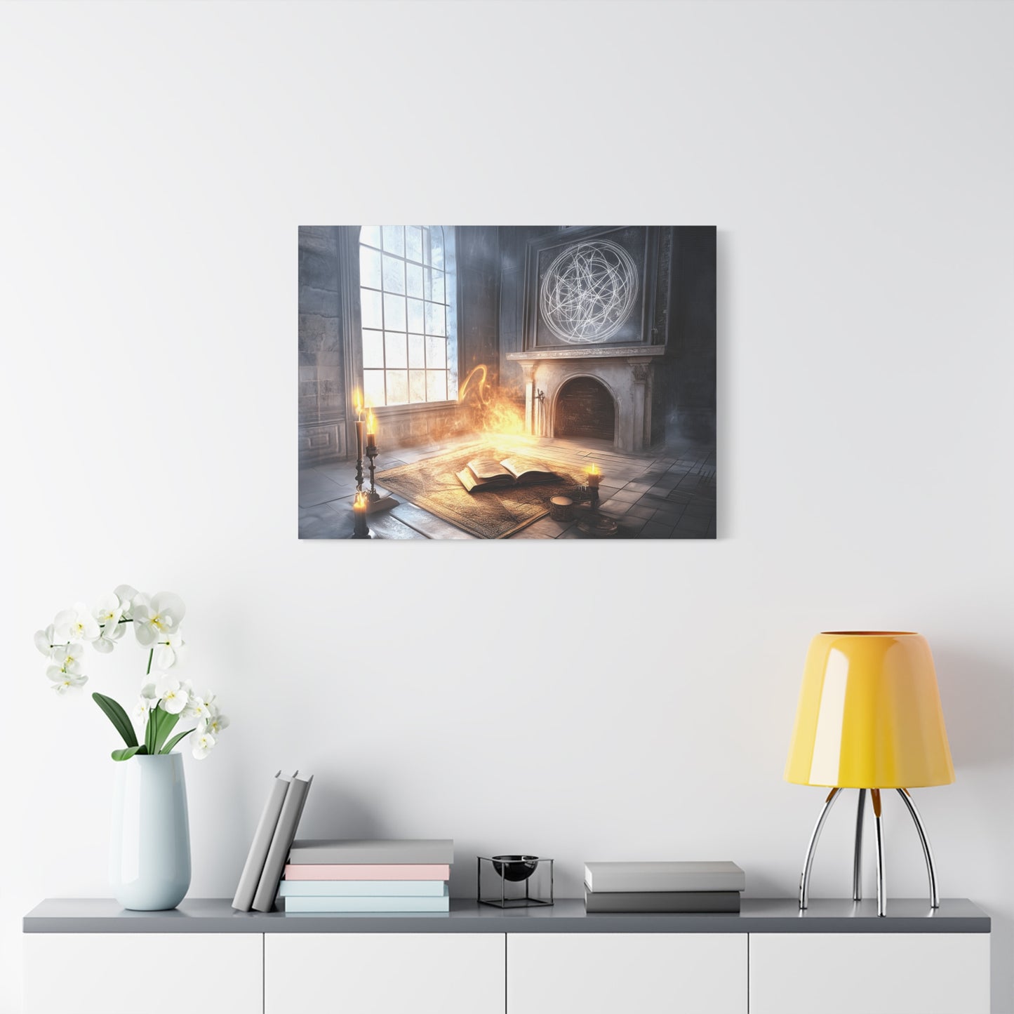 Mystical Canvas Art Print, Wall Decor for Fantasy Lovers, Enchanted Home Decor, Gifts for Book Lovers, Surreal Atmosphere Artwork