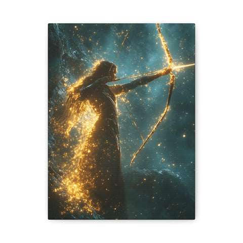 Celestial Archer Canvas Art Print, Dreamy Home Decor for Art Lovers, Gift for Her, Modern Wall Art, Bohemian Room Decor