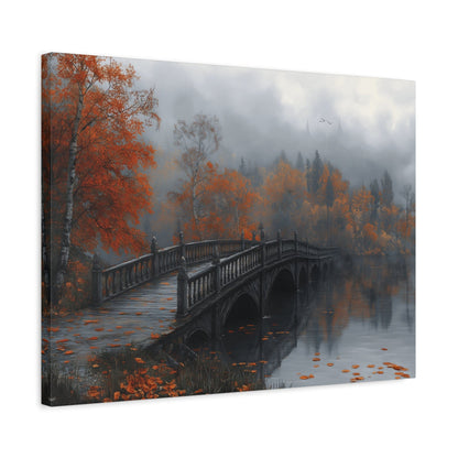 Autumn Landscape Canvas Print, Cozy Home Decor, Fall Artwork for Living Room, Gift for Nature Lovers, Fall Themed Wall Art