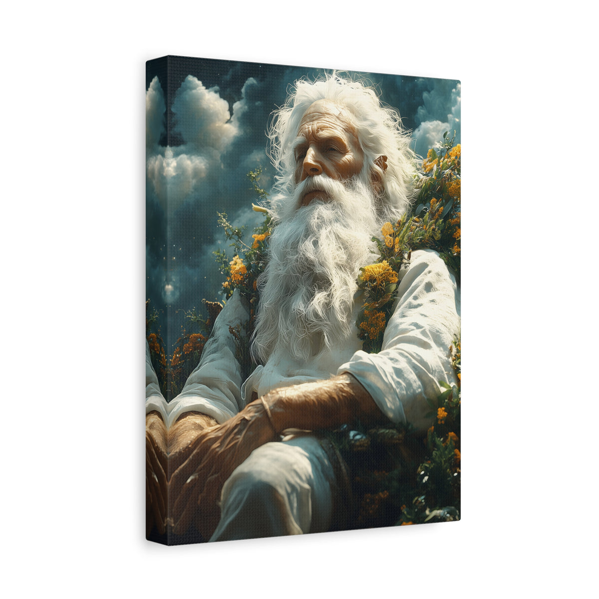Serene Canvas Art Print, Wall Decor, Meditation, Bohemian Home, Peaceful Atmosphere, Spiritual Awakening, Gift Idea