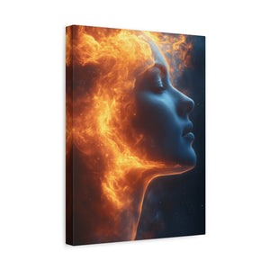 Stretched Canvas Art Print, Abstract Portrait Wall Décor, Bohemian Home Décor, Unique Gift