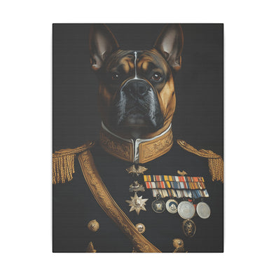 Canvas Print, AI Image Dogs Military Uniforms, Wall Art Decor, Home Office Decoration, Dog Lover Gift