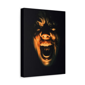 Screaming Face Art Print Canvas, Horror Wall Decor, Macabre Home Accent, Gothic Room Art, Unique Gift Idea