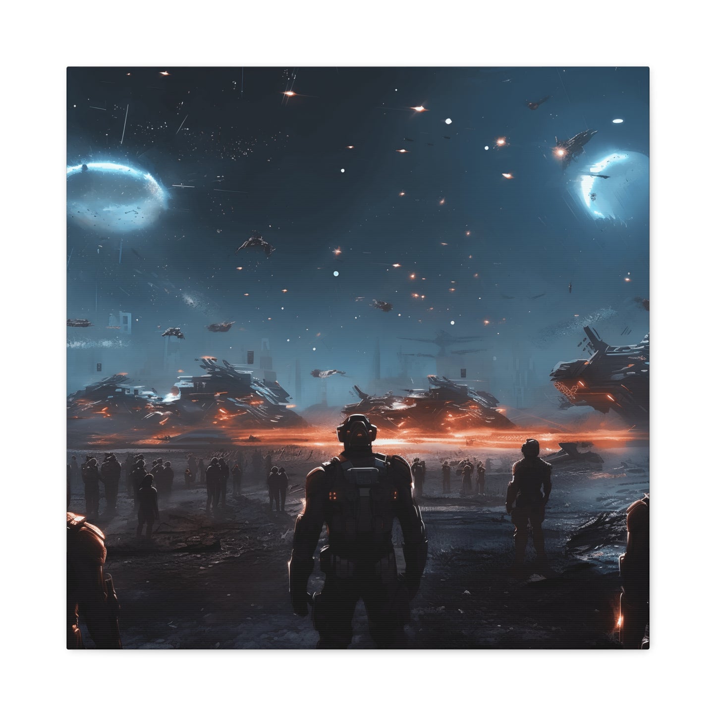 Sci-Fi Wall Art Canvas, Futuristic Decor, Space Art Print, Home Gallery Decoration, Gift for Sci-Fi Lovers