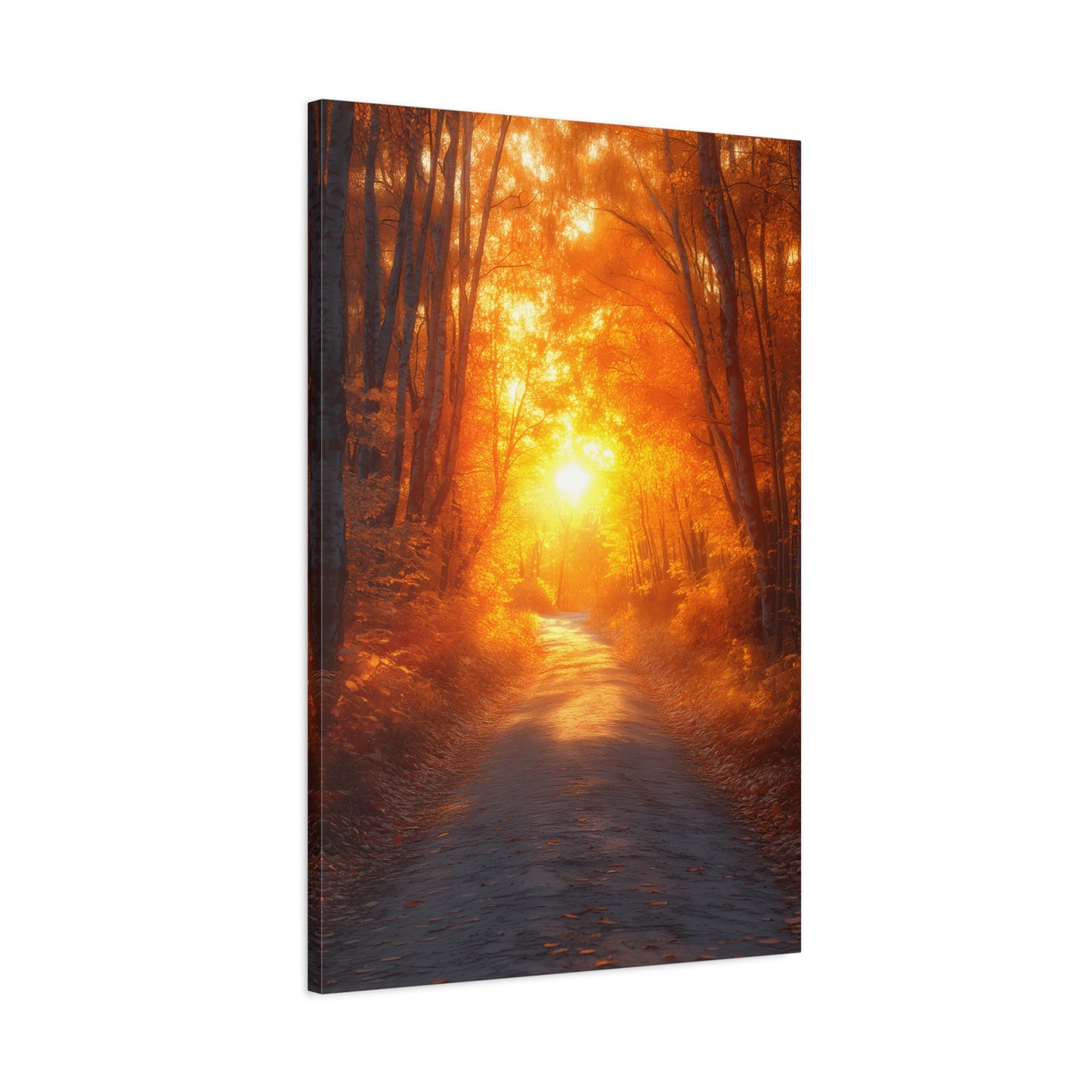 Autumn Pathway Canvas Print, Fall Decor, Nature Wall Art, Home Decor, Gift for Nature Lovers, Cozy Living Room Decoration