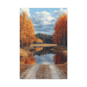 Autumn Landscape Canvas Print, Nature Wall Art, Fall Decor, Rustic Home Decor