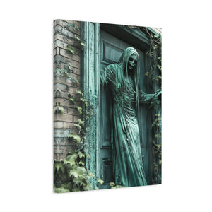 Creepy Gothic Canvas Art, Spooky Decor for Halloween, Wall Art, Unique Gift for Goth Lovers, Eerie Home Decoration