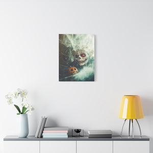 Spooky Halloween Wall Art, Framed Canvas Print, Haunted Decor, Gothic Artwork, Home Decor for Fall Celebrations