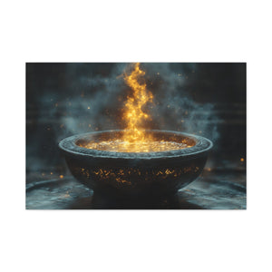 Mystical Fire Canvas Art, Home Décor, Aura Wall Art, Gift for Nature Lovers