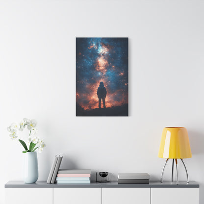 Cosmic Wall Art Canvas Print, Space Decor, Astronaut Artwork, Universe Gift, Galaxy Decoration, Sci-Fi Home Gallery