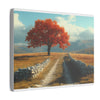 Autumn Décor, Canvas Art, AI Autumn Landscape, Nature Artwork Gift, Modern Wall Hanging, Unique Wall Art