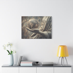 Earth in Hand - Matte Canvas Wall Art for Home Décor, Inspirational Artwork for Living Room