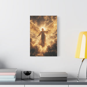 Heavenly Canvas Print, Angel Art, Inspirational Wall Decor, Spiritual Gift, Home Decor, Uplifting Artwork