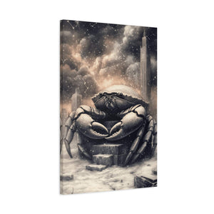 Intricate Crab Art Canvas Print, Coastal Decor, Ocean Lover Gift, Modern Wall Art, Nautical Home Accent