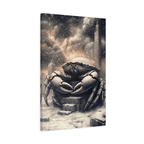 Intricate Crab Art Canvas Print, Coastal Decor, Ocean Lover Gift, Modern Wall Art, Nautical Home Accent