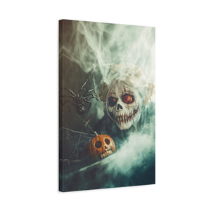 Spooky Halloween Wall Art, Framed Canvas Print, Haunted Decor, Gothic Artwork, Home Decor for Fall Celebrations