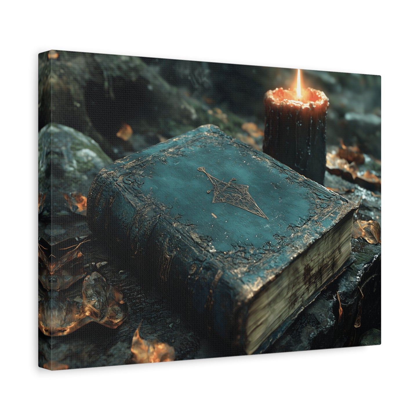 Mystical Canvas Art Print, Wall Decor for Wizardry Lovers, Fantasy Room Decoration, Gift for Bookworm, Gothic Home Accent