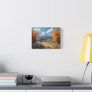 Nature-Inspired Stretched Canvas Art, Scenic Autumn Landscape Wall Decor, Home Decoration, Gift for Nature Lovers, Nostalgic Art