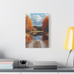 Autumn Landscape Canvas Print, Nature Wall Art, Fall Decor, Rustic Home Decor
