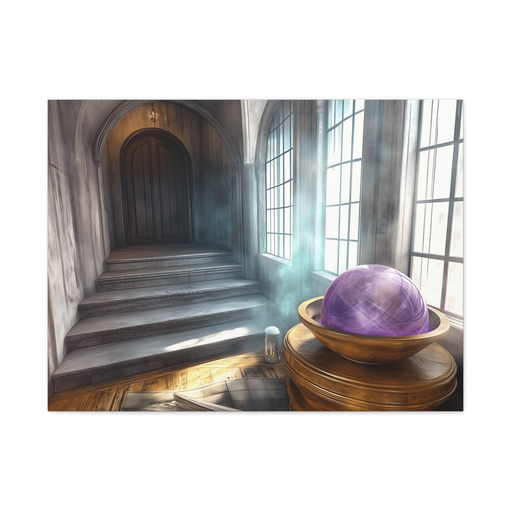 Mystical Canvas Wall Art, Fantasy Decor, Home Aesthetic, Gift for Wizards, Witch Decor, Halloween Art, Magical Atmosphere