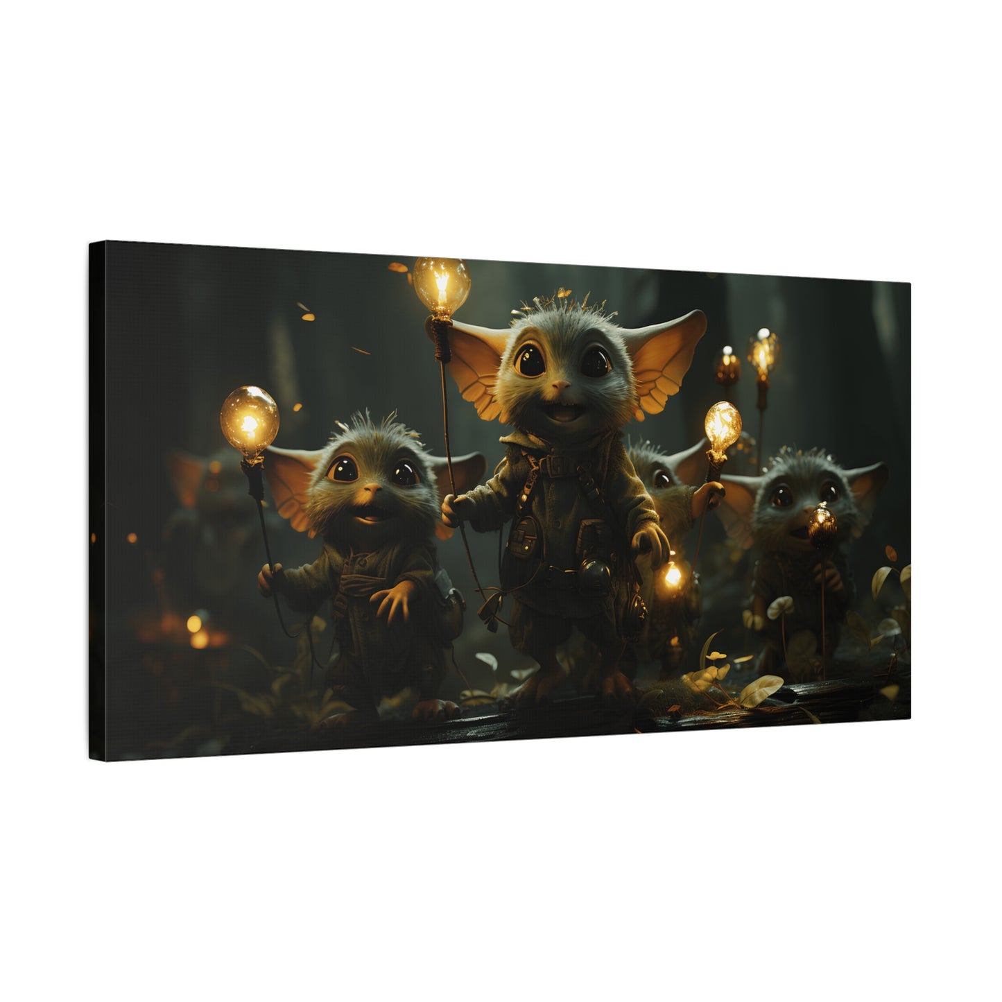 Whimsical Creature Canvas Art, Magic Decor, Playful Wall Art, Fantasy Home Decor, Kids Room Art