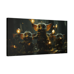 Whimsical Creature Canvas Art, Magic Decor, Playful Wall Art, Fantasy Home Decor, Kids Room Art
