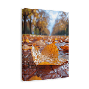 Autumn Leaf Canvas Wall Art, Nature Decor, Fall Home Decor, Seasonal Artwork, Gallery Wall, Eco-Friendly Art