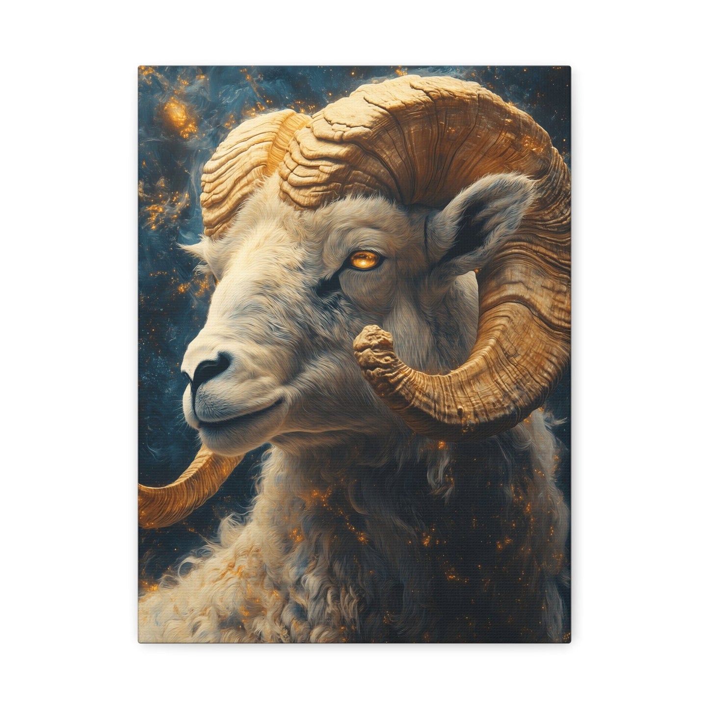 Ram Portrait Matte Canvas Wall Art, Animal Decor for Home, Rustic Wall Decor, Gift for Animal Lovers, Unique Birthday Gift