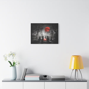 Eerie Witchcraft Wall Art, Dark Aesthetic Poster, Halloween Decor, Gothic Home Design, Spooky Canvas Wall Hanging