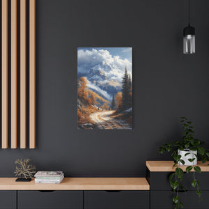 Stretched Canvas Wall Art, Scenic Mountain Landscape, Home Décor, Nature Wall Hanging, Autumn Vibes