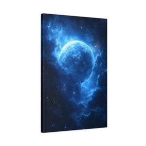 Stellar Canvas Art Print, Galaxy Wall Décor, Celestial Home Decoration, Starry Night Artwork, Cosmic Blue Decor