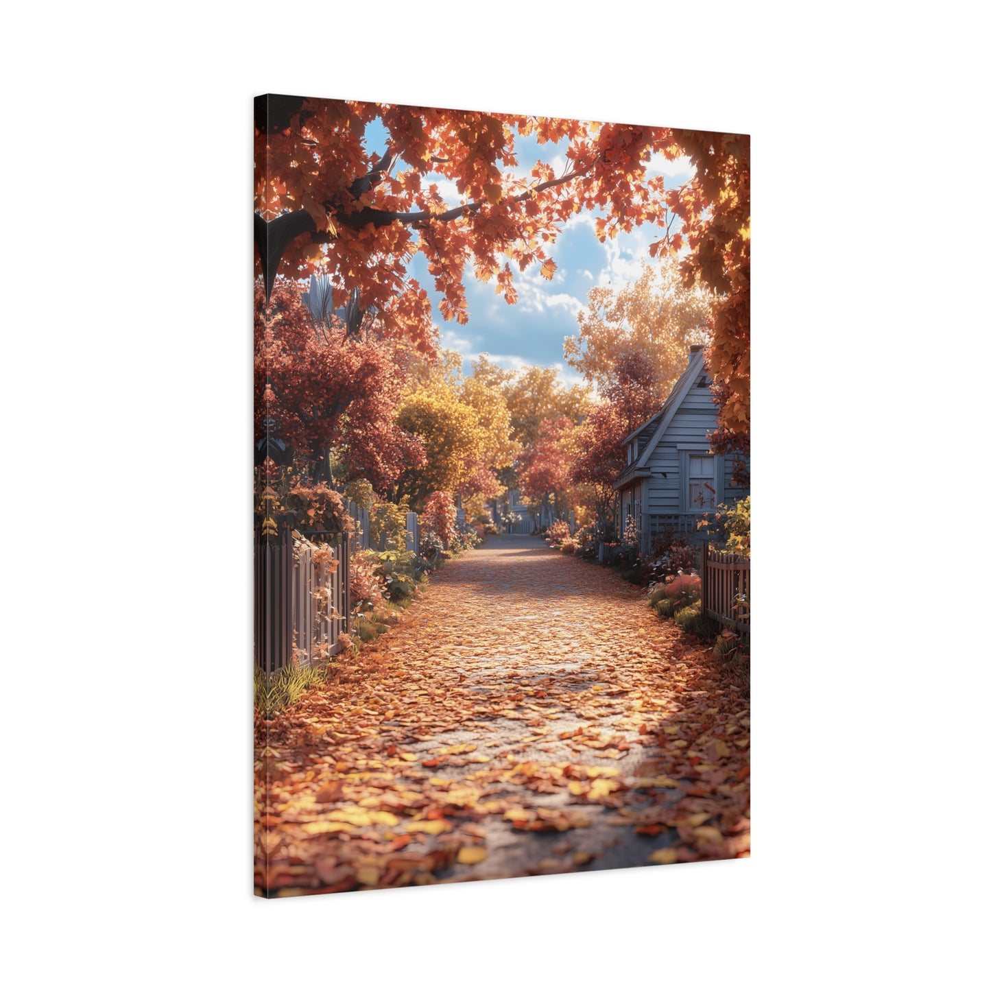 Autumn Landscape Canvas Wall Art Print, Fall Decor, Home Decoration, Nature Artwork, Seasonal Gift, Cozy Vibes, Rustic Wall Decor