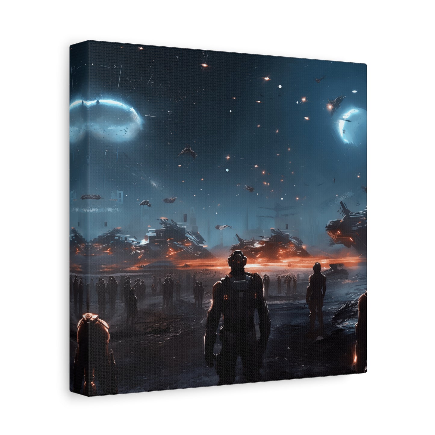 Sci-Fi Wall Art Canvas, Futuristic Decor, Space Art Print, Home Gallery Decoration, Gift for Sci-Fi Lovers