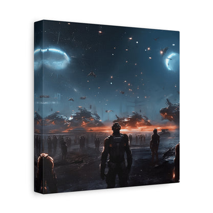 Sci-Fi Wall Art Canvas, Futuristic Decor, Space Art Print, Home Gallery Decoration, Gift for Sci-Fi Lovers