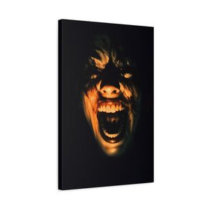 Screaming Face Art Print Canvas, Horror Wall Decor, Macabre Home Accent, Gothic Room Art, Unique Gift Idea