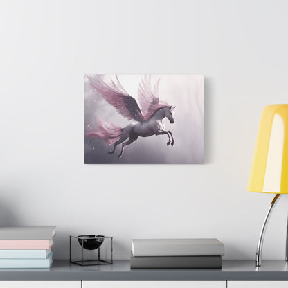Fantasy Winged Horse Canvas Wall Art, Magical Home Décor, Gift for Horse Lovers, Fairy Tale Art, Dreamy Artwork