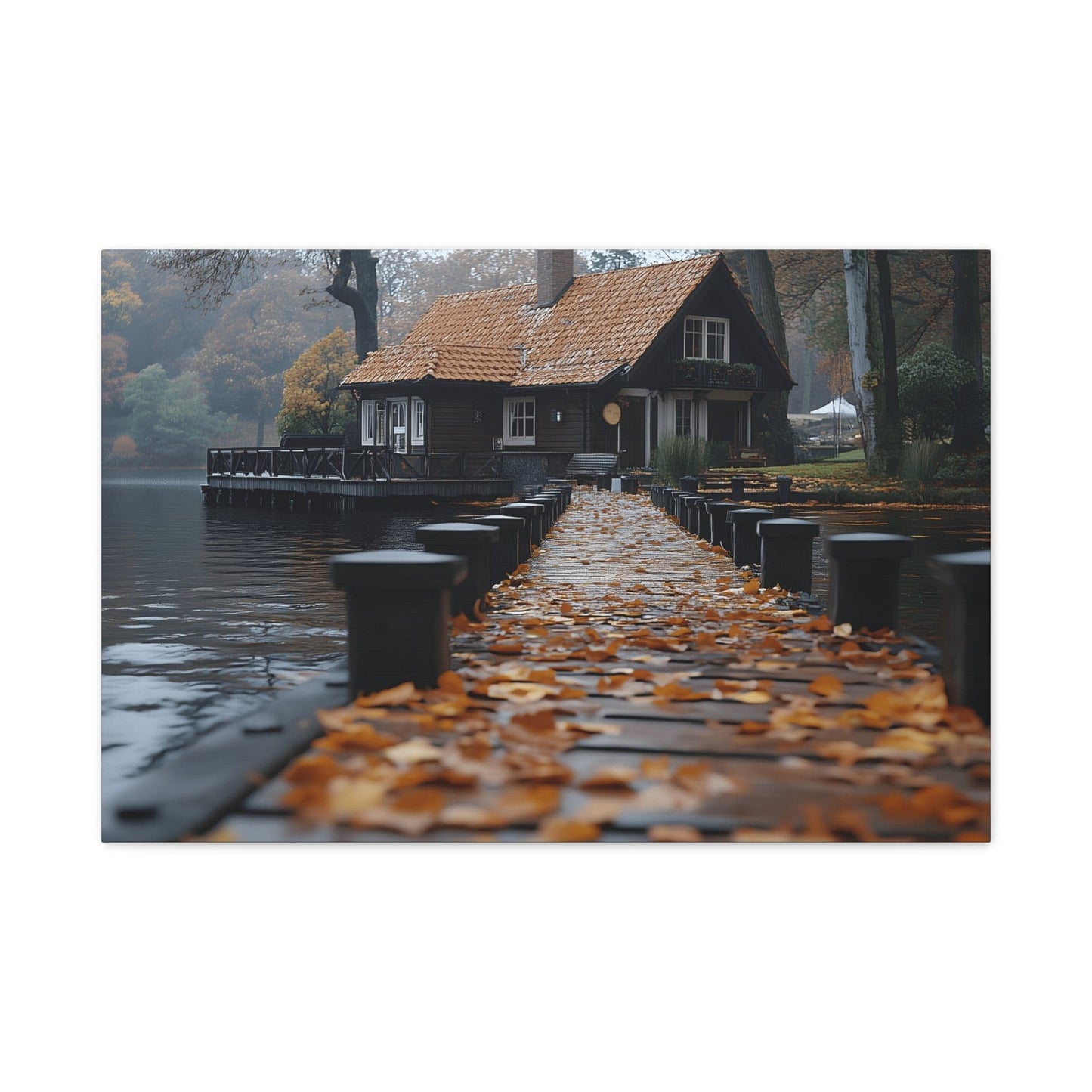 Autumn Landscape Canvas Print, Cozy Home Wall Art, Fall Decor, Nature Photography, Gift for Homeowners, Seasonal Decor