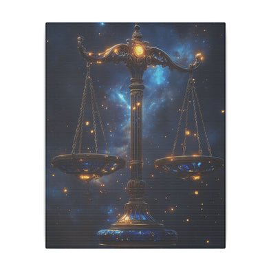 Canvas Art, Libra Astrological Sign, Stretched Canvas Print, AI Art, Matte Finish, Home Décor Wall Art