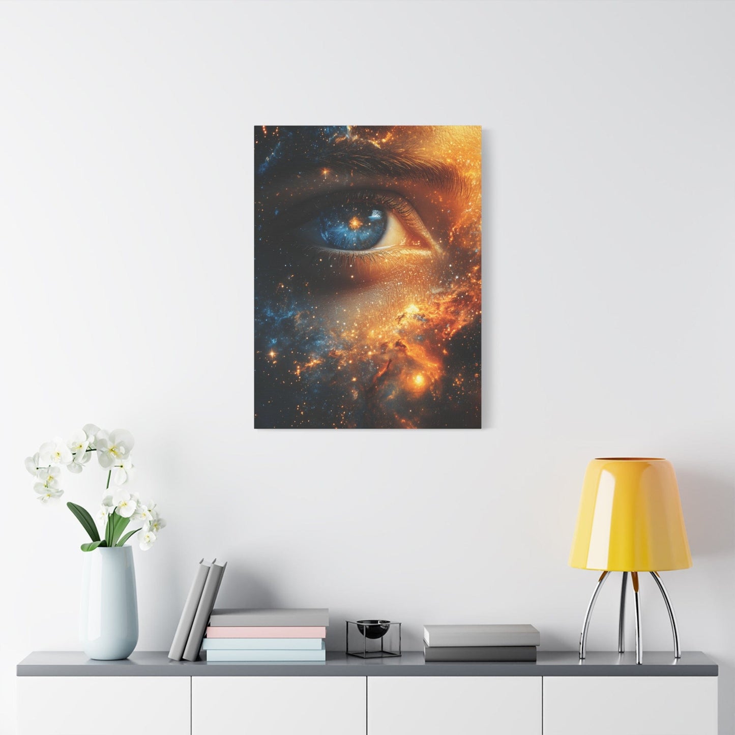 Cosmic Eye Wall Art Canvas, Mystical Home Decor, Celestial Art, Space Lover's Gift, Unique Wall Decor